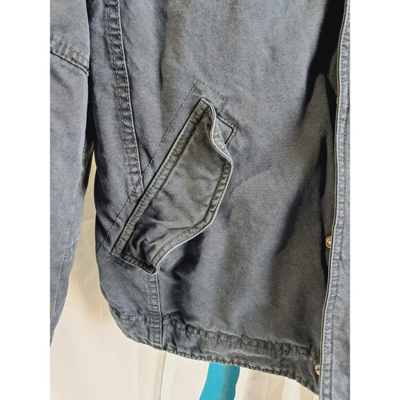 Levis Blue Sherpa Lined Trucker Chore Military Style Jacket Men Size Medium - Picture 7 of 13